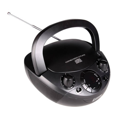 Laser Portable CD BoomBox with AM/FM Radio - Black

