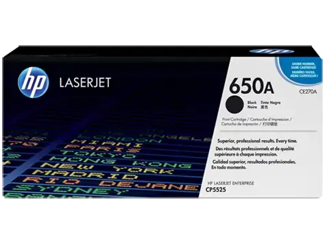 HP 650A Black Toner 13,500 Page Yield