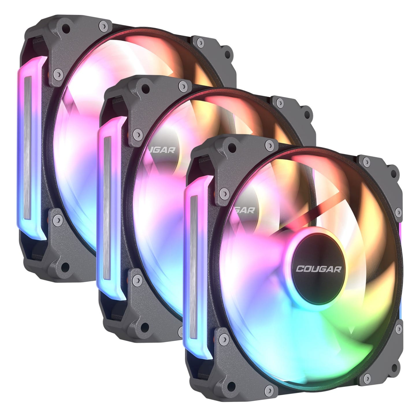 Cougar APOLAR 120 ARGB 3x120mm Modular Daisy-Chain Fans - Black - 3-Pack