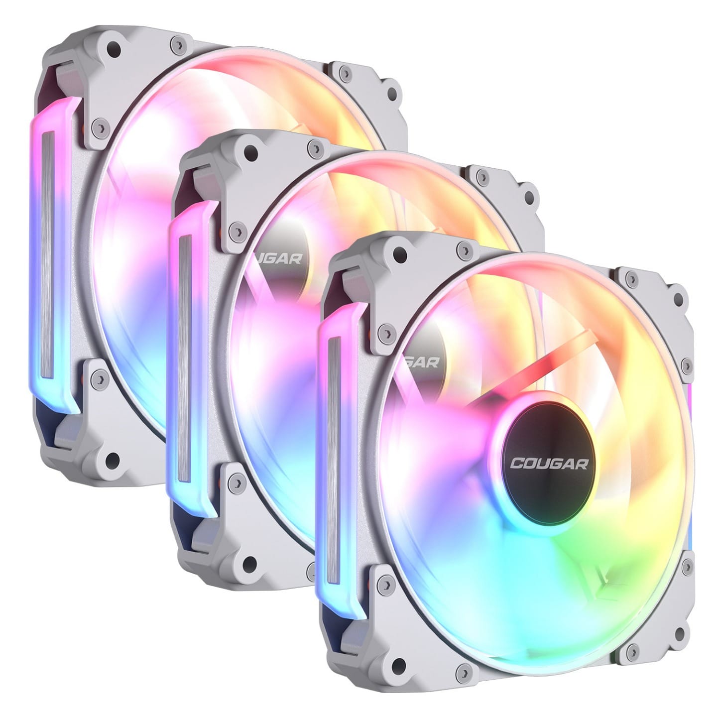 Cougar APOLAR 120 ARGB 3x120mm Modular Daisy-Chain Fans - White - 3-Pack