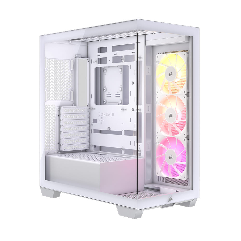 Corsair 3500X ARGB Mid-Tower E-ATX Computer Case - White