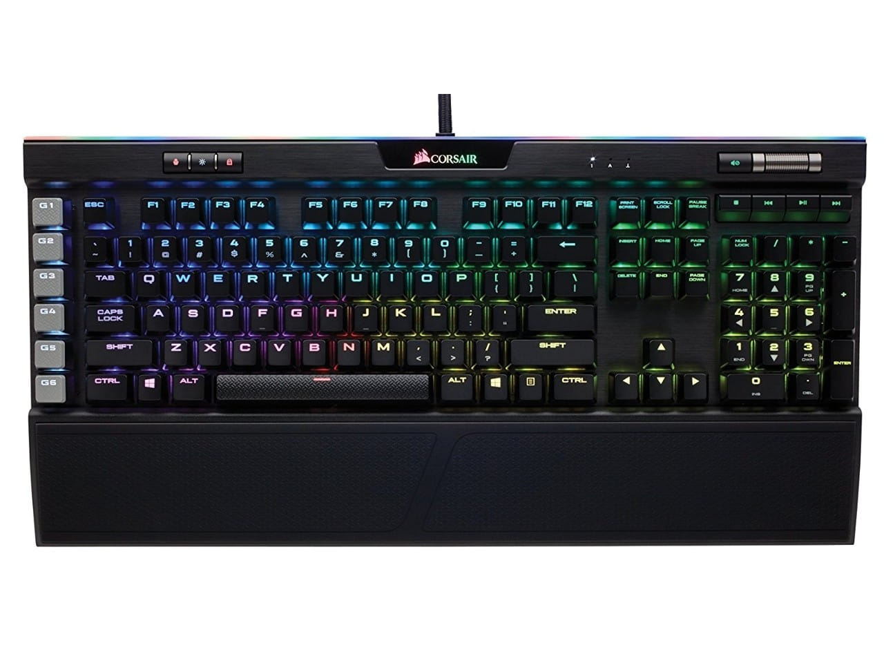 Corsair K95 RGB Platinum Mechanical Gaming Keyboard, Cherry MX Brown, Black - CH-9127012-NA
