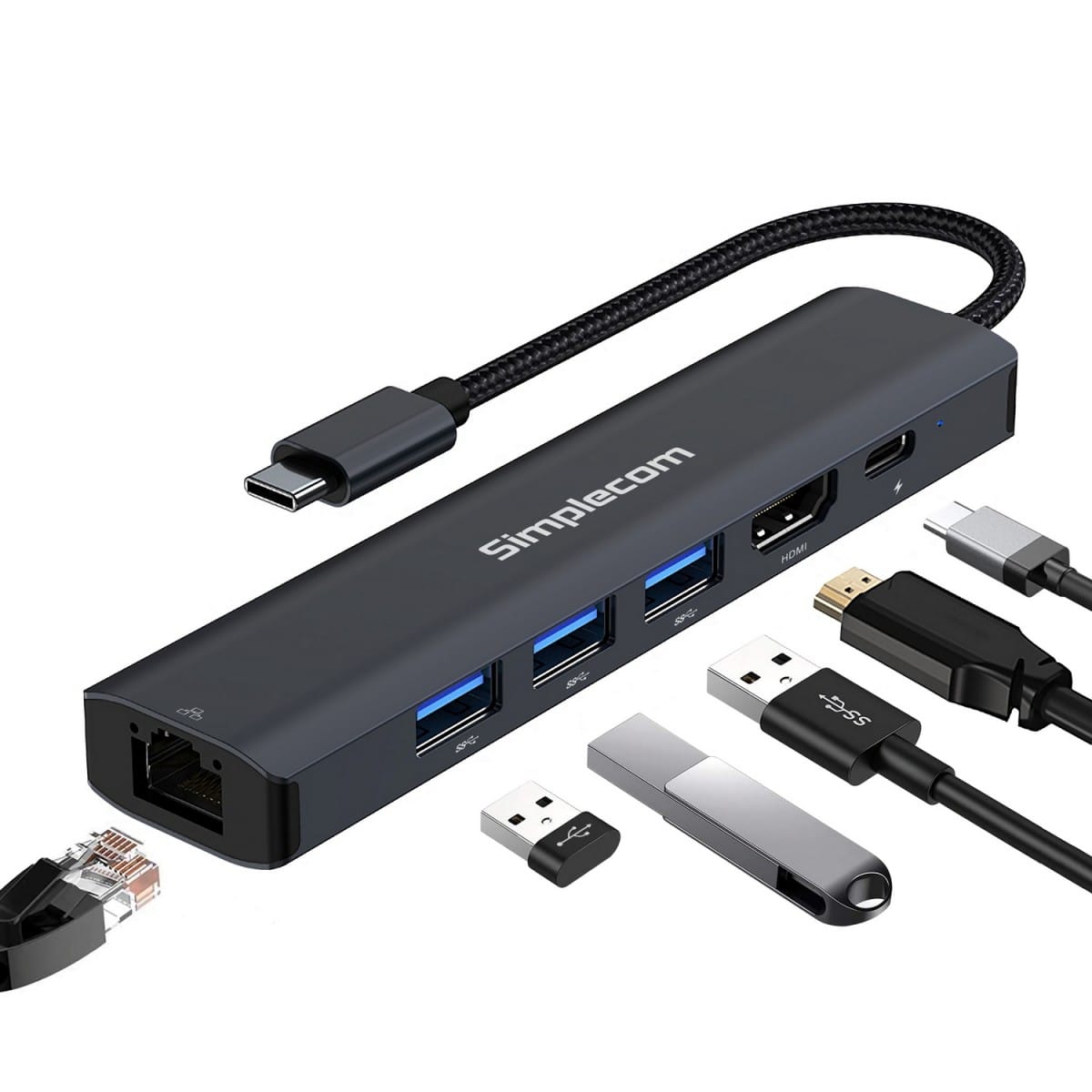 Simplecom CHN560 USB-C 6-1 Multi-Port Docking Station