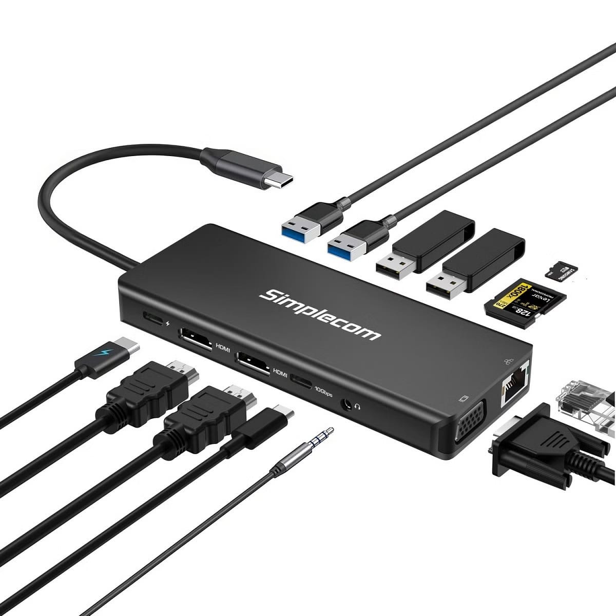 (Ex-Demo) Simplecom USB-C 13 1 Multiport Docking Station