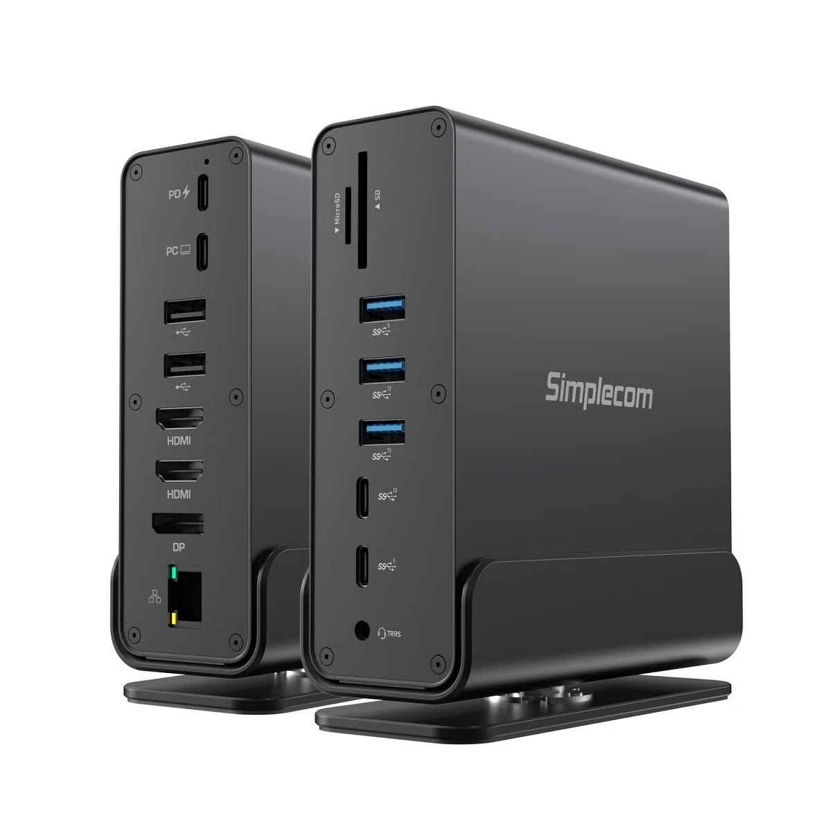 (Ex-Demo) Simplecom 15-in-1 USB-C 4K Triple Display MST Docking Station with Dual HDMI DisplayPort