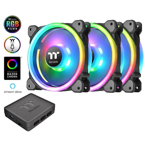 Thermaltake Riing Trio 12 LED RGB Radiator Fan TT Premium (3-Fan Pack)