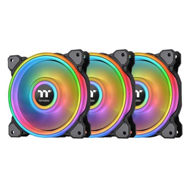Thermaltake Riing Quad 12 RGB Radiator Fan TT Premium Edition (3-Fan Pack) - Black Edition