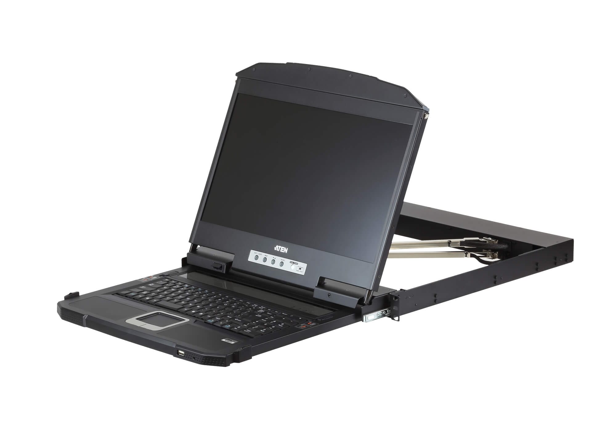 Aten 18.5" 1U Ultra Short Depth Dual Rail WideScreen FHD LCD Console