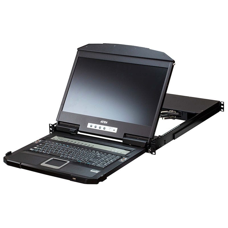 Aten CL3884NW 18.5" 4-Port HDMI Multi-View Dual Rail WideScreen LCD KVM Switch