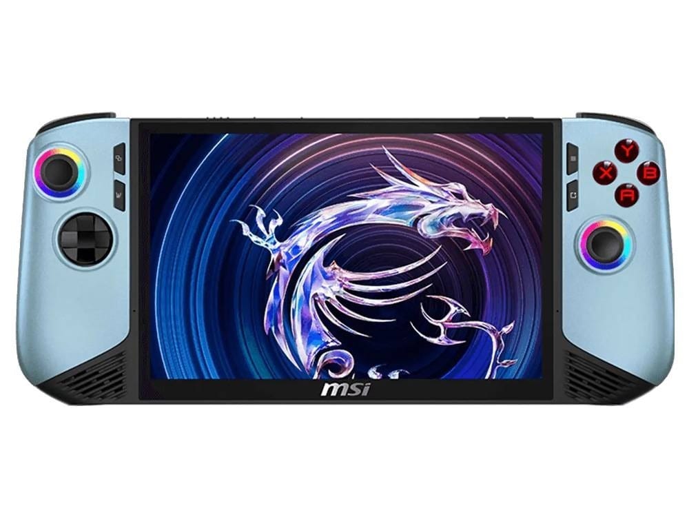 MSI Claw 8 AI+ Glacier Blue Edition A2VM Copilot+ PC 8" FHD 120Hz Handheld Gaming Device, Ultra 7 258V, 32GB RAM, 1TB SSD, Windows 11 Home