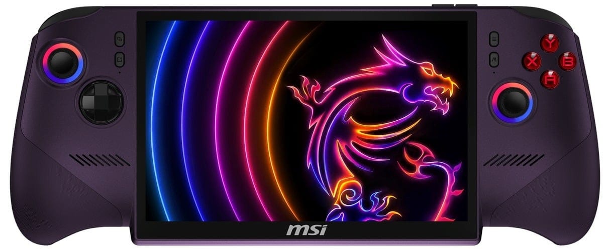 MSI Claw 8 EX AI+ CG3EM Launch Pack 8" FHD Handheld Console, 32GB RAM, 1TB SSD, Windows 11 Home - Void Purple