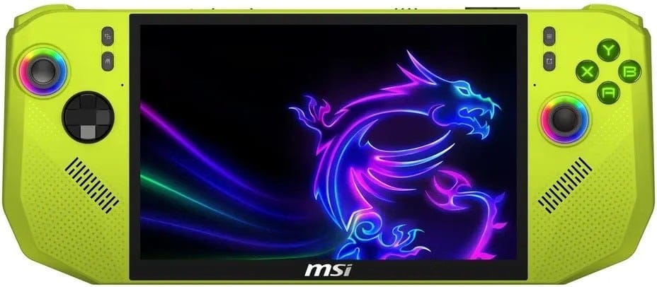 (Refurbished) MSI Claw A8 BZ2EM 8" FHD+ 120Hz Handheld Console, Ryzen Z2 Extreme, 24GB RAM, 1TB SSD, Windows 11 Home - Neon Green