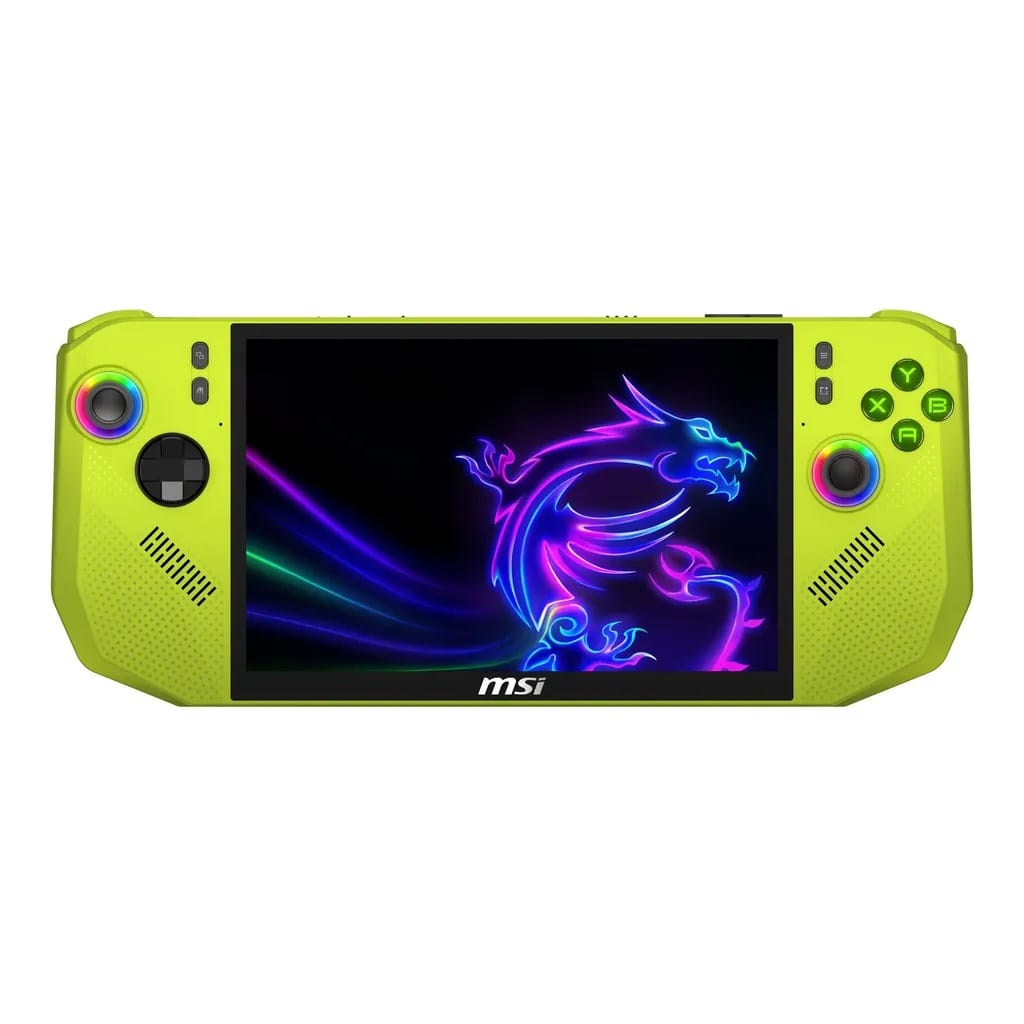 MSI Claw A8 BZ2EM 8" FHD+ 120Hz Handheld Console, Ryzen Z2 Extreme, 24GB RAM, 1TB SSD, Windows 11 Home - Neon Green
