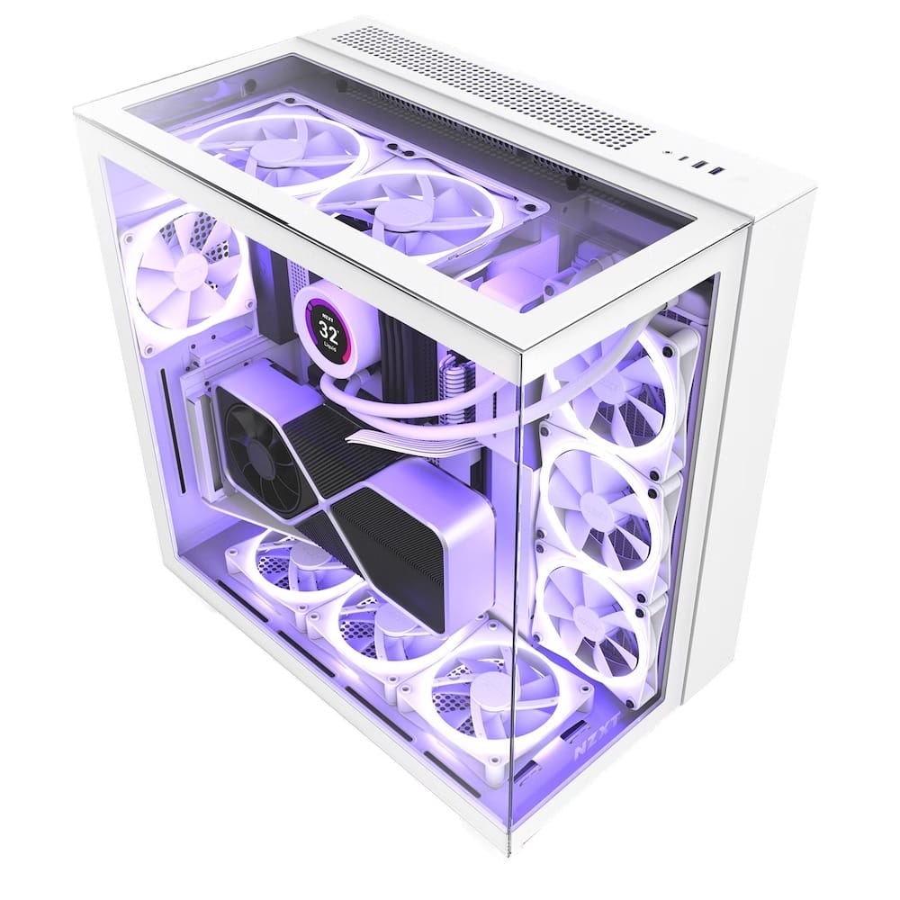 NZXT H9 Elite Edition ATX Mid Tower Case White