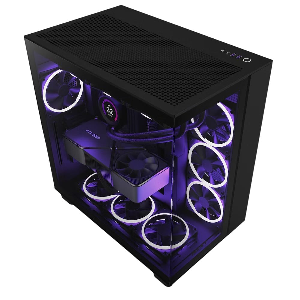 (Ex-Demo) NZXT H9 Flow Edition ATX Mid Tower Case Black