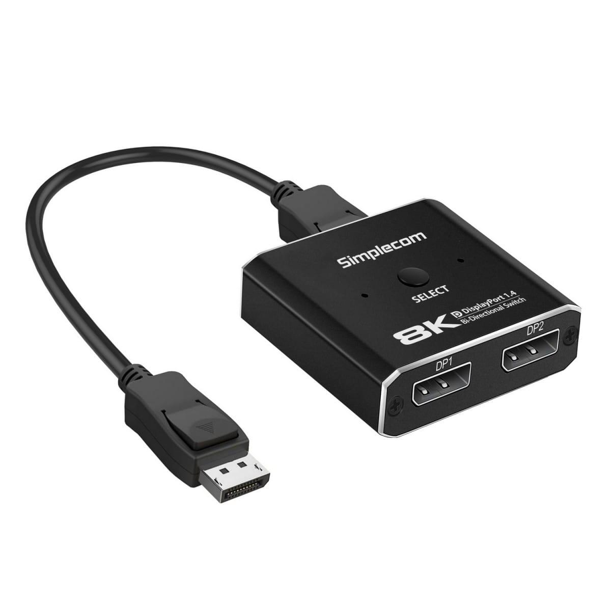 Simplecom CM202 Bi-Directional 2 Way Display Port Switch

