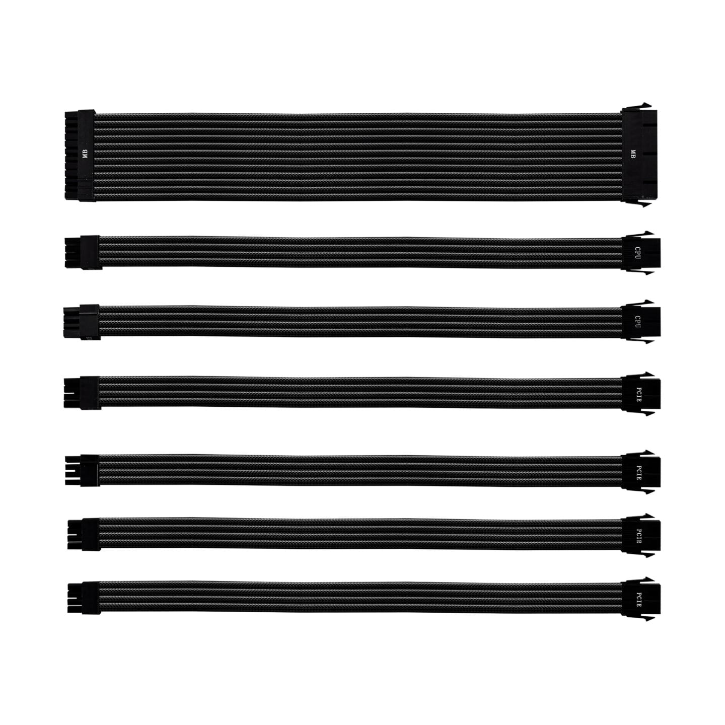 Cooler Master Sleeved V2 Extension Cable Kit - Black