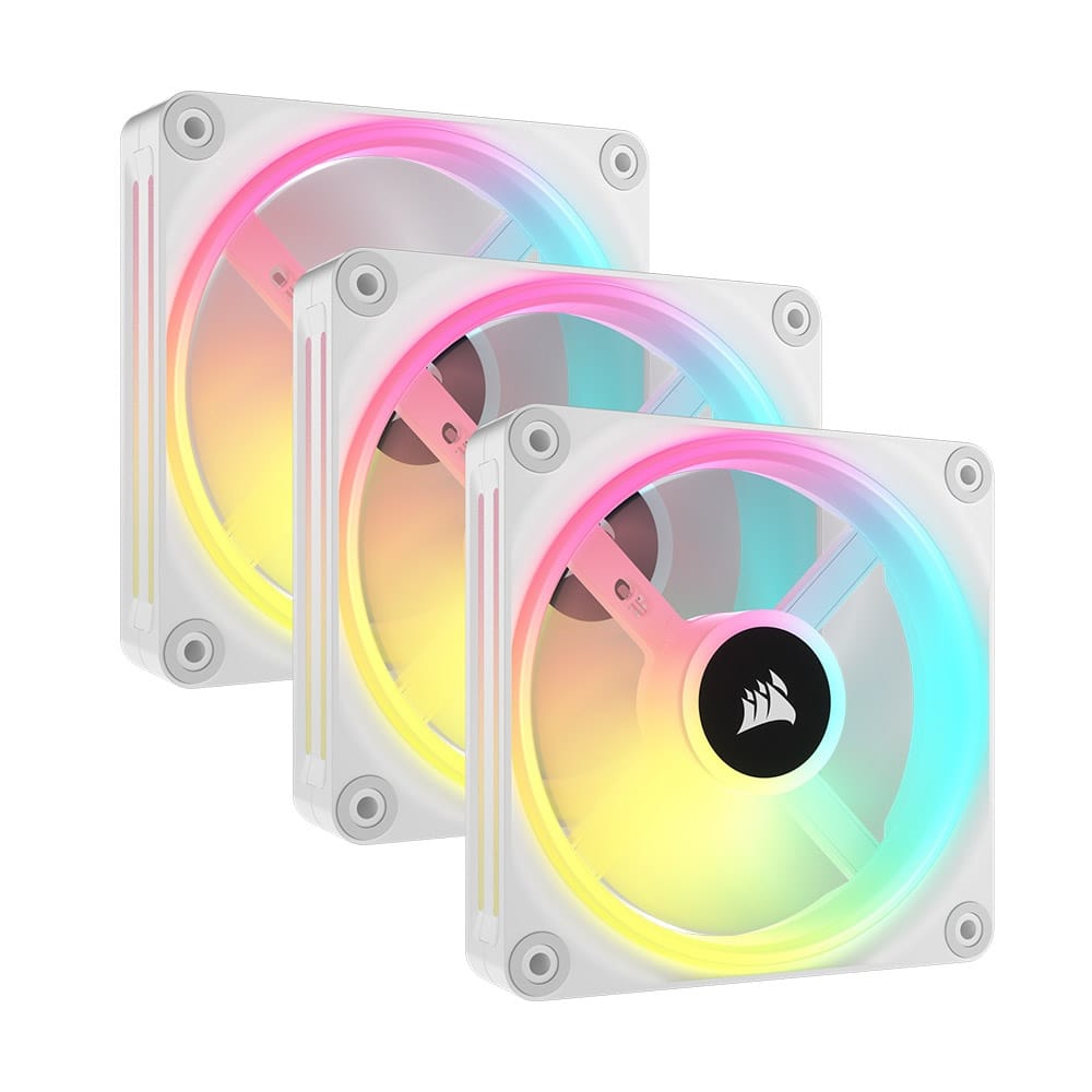Corsair iCUE Link QX120 RGB 120mm Triple Fan - White