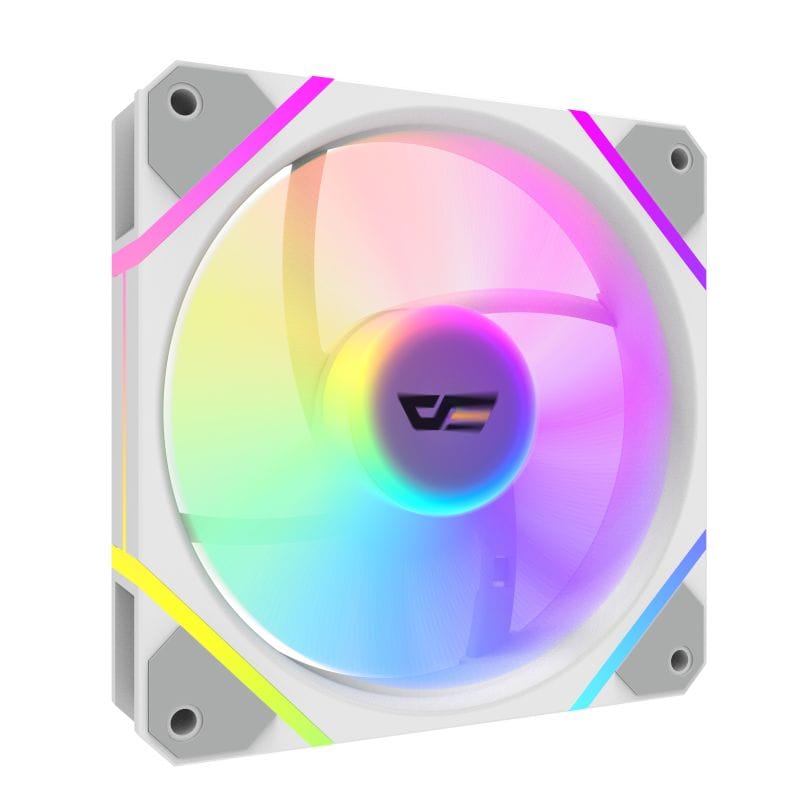 DarkFlash DM12F 3-Pack ARGB Case 120mm Cooling Fan with Remote Controller White