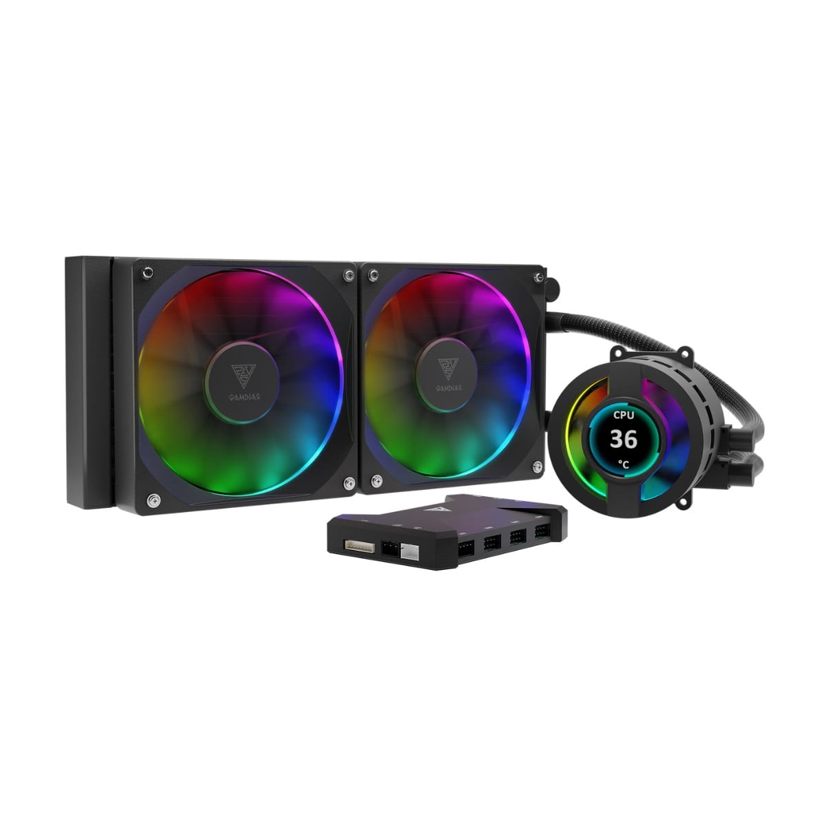 Gamdias CHIONE P3-240U ARGB 240mm IPS LCD Display Liquid CPU Cooler