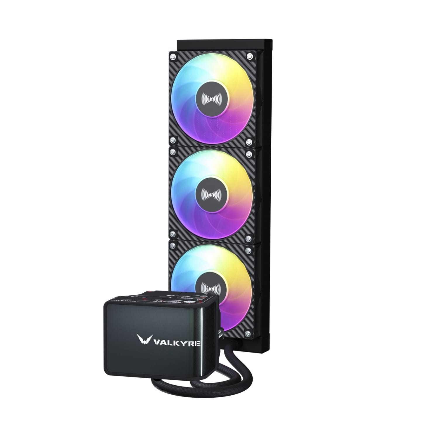 Valkyrie N360 360mm All-In-One Liquid CPU Cooler With Curve 6.67" 2K AMOLED Display - Black