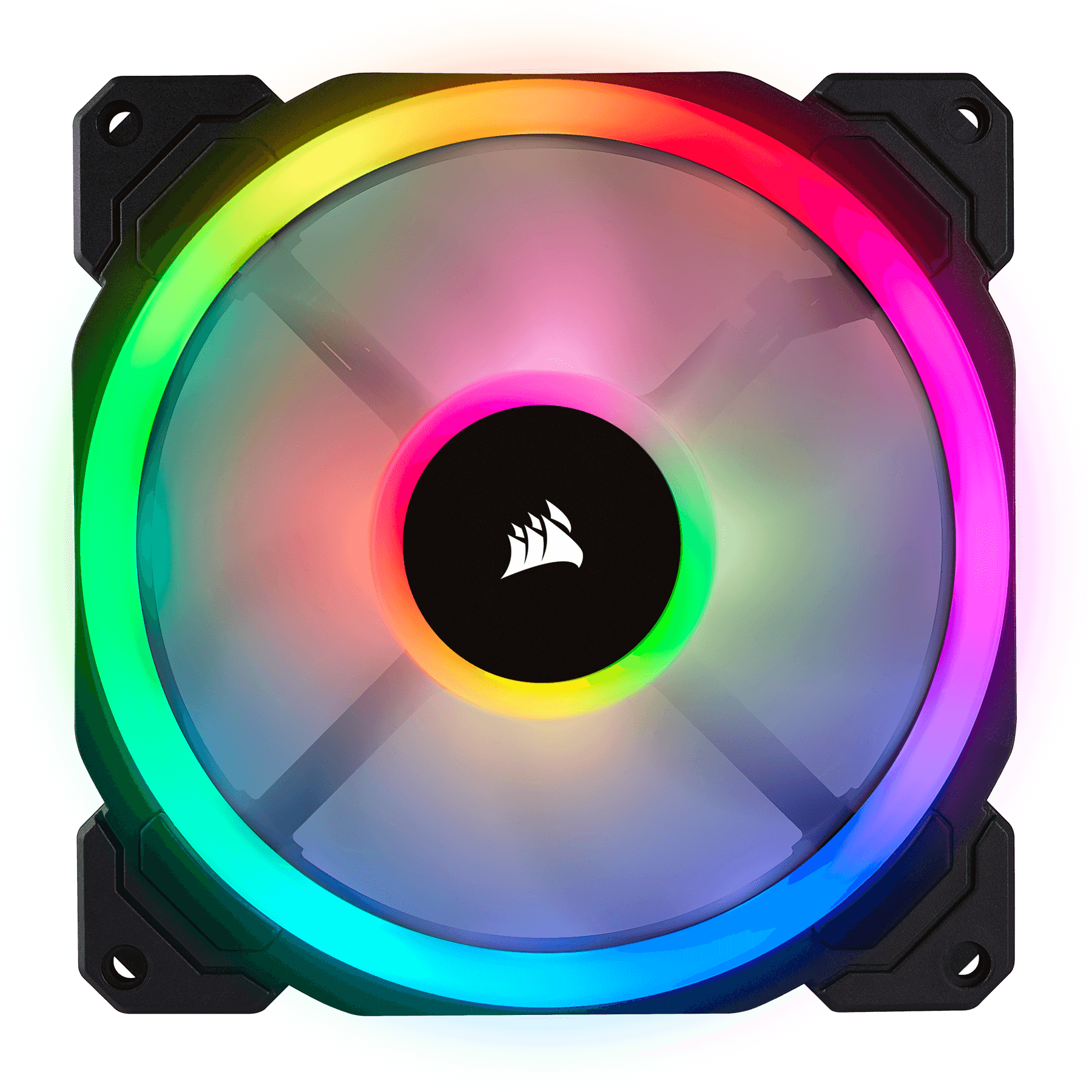 Corsair LL140 RGB 140mm Dual Light Loop RGB LED PWM Fan — 2 Fan Pack with Lighting Node PRO