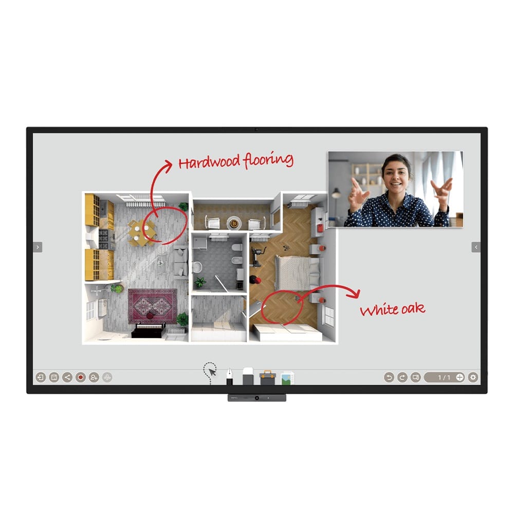 BenQ CP8601K 86" Ultra HD DuoBoard Interactive Corporate Flat Touch Panel Display
