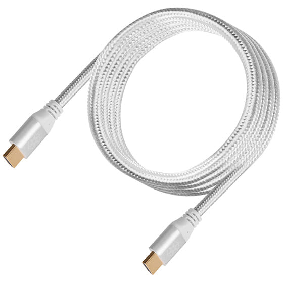 SilverStone CPH01C Premium Braided 4K HDMI Cable Silver 1.8m