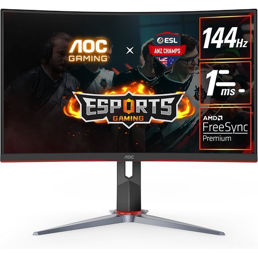 AOC 27" QHD FreeSync 144Hz 1ms Curved HDR Gaming Computer Monitor