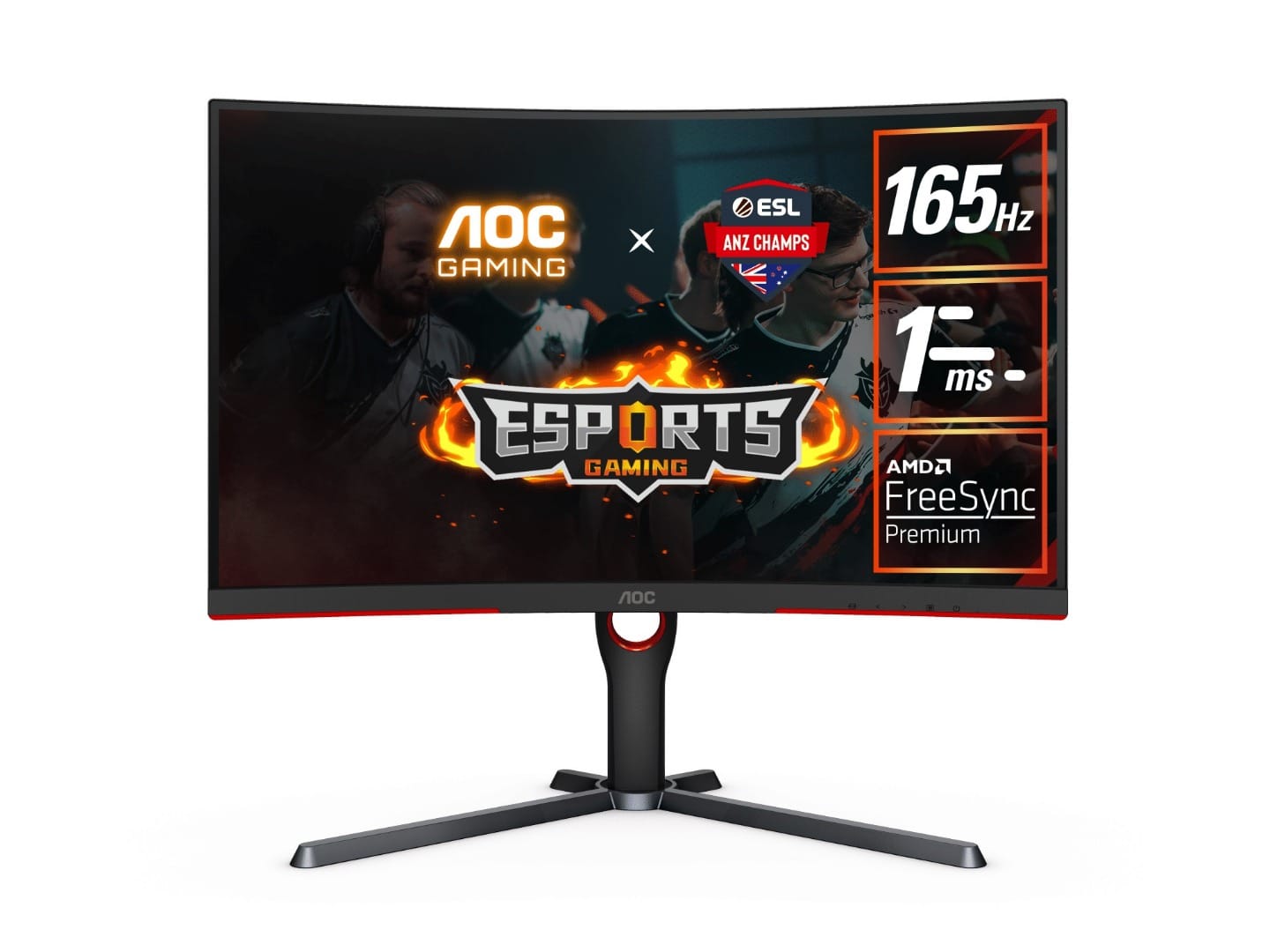 (Ex-Demo) AOC CQ27G3S 27" QHD 1ms 165Hz HDR Freesync Premium Curved Gaming Monitor
