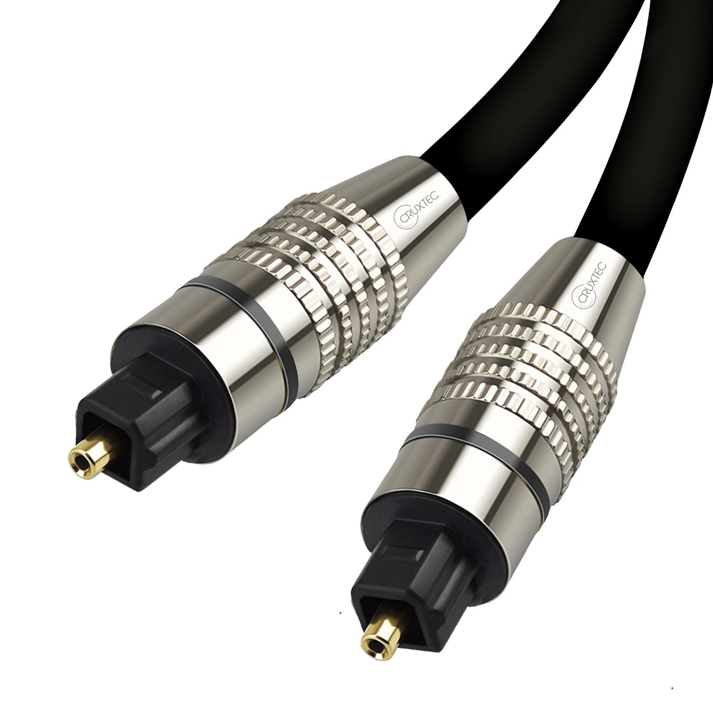Cruxtec Toslink Fiber Optical Audio Cables 2m