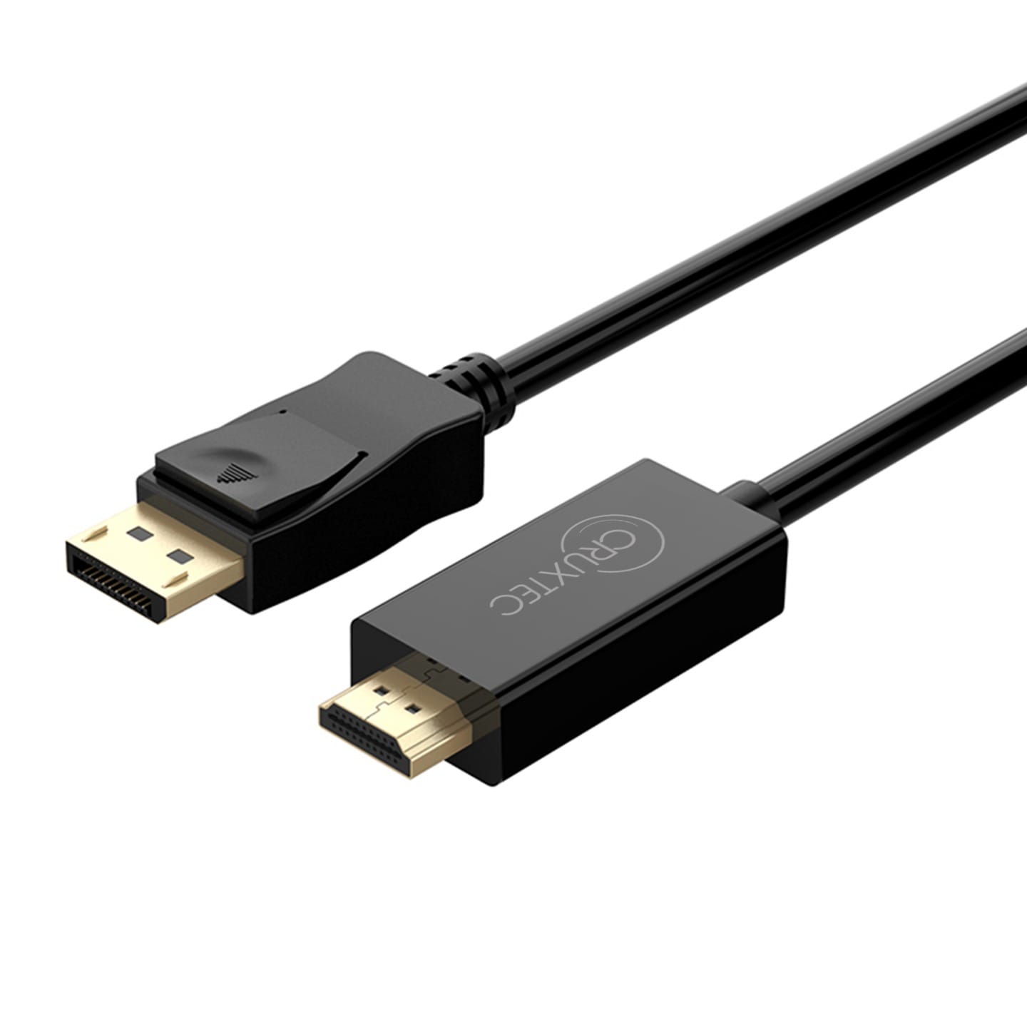 Cruxtec DisplayPort Male to HDMI Male Cable 2m Black 30Hz
