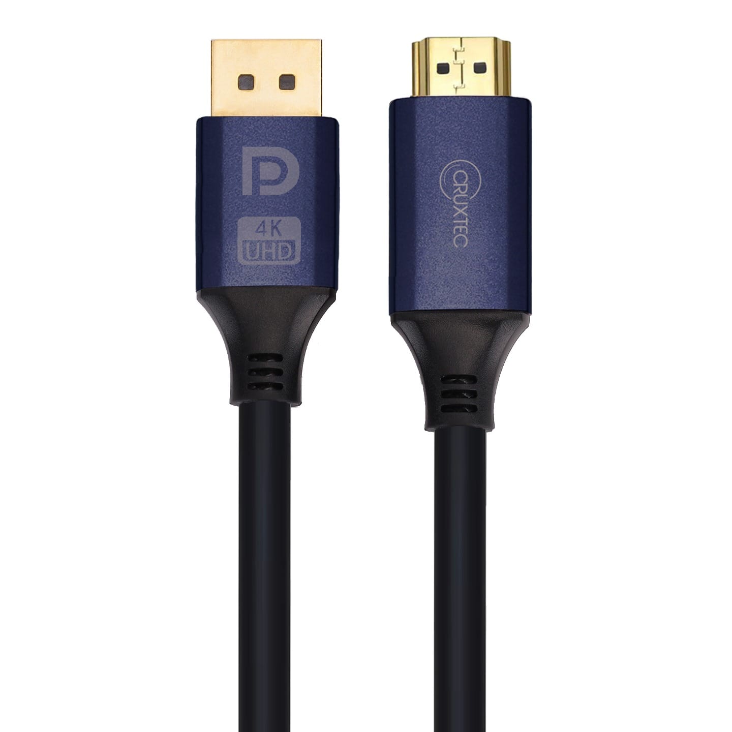 Cruxtec DisplayPort Male to HDMI Male Cable 2m Black 60Hz