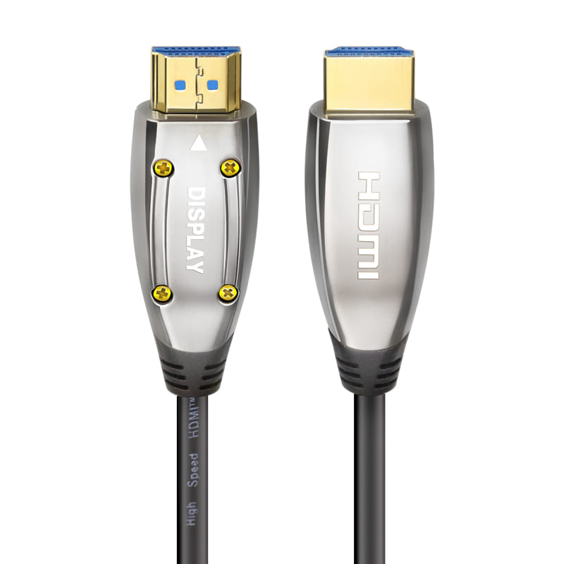 Cruxtec HDMI 2.1 8K Ultra-HD (UHD) Optical fiber Male to Male Cable 20m - Silvery