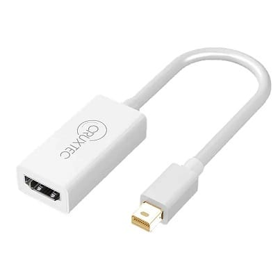 Cruxtec Mini DP M to HDMI F Cable Adapter White