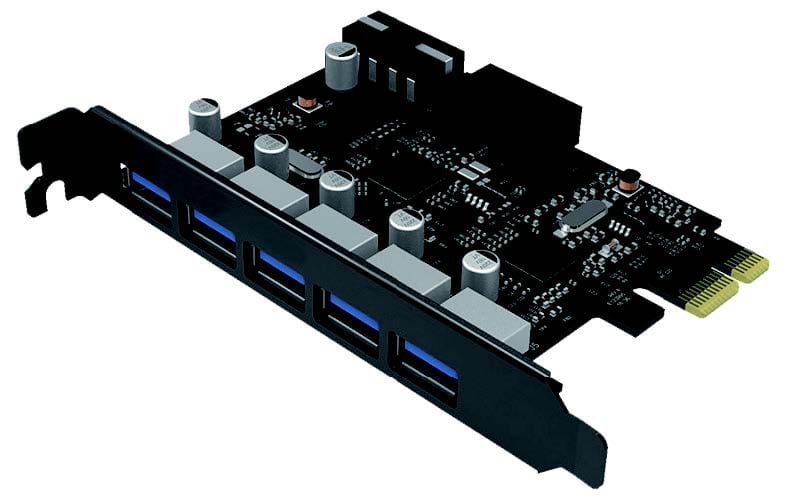 Cruxtec 5 Ports USB3.0 PCI-E Expansion Card