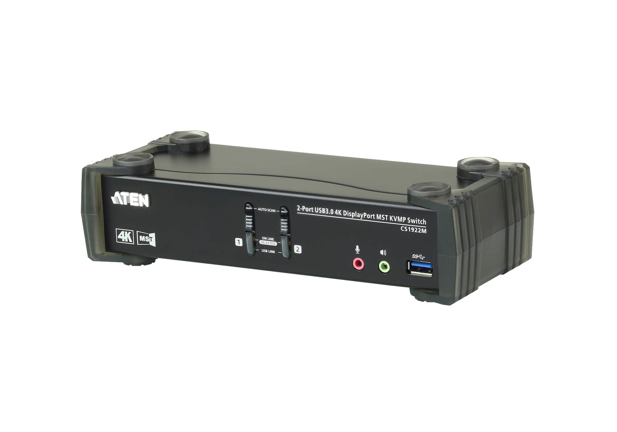 Aten 2 Port USB 3.0 4K DisplayPort 1.2 KVMP Switch with MST Hub