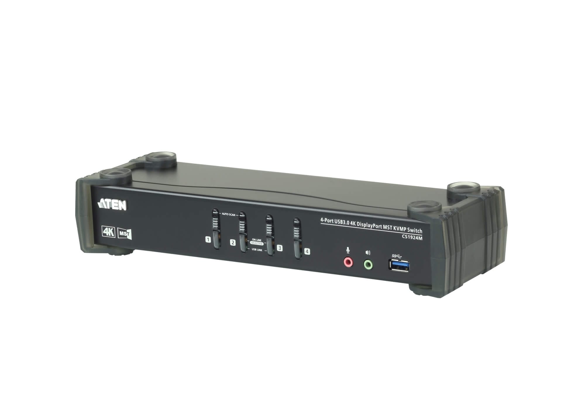 Aten 4 Port USB 3.0 4K DisplayPort KVMP Switch w/Built-in MST Hub