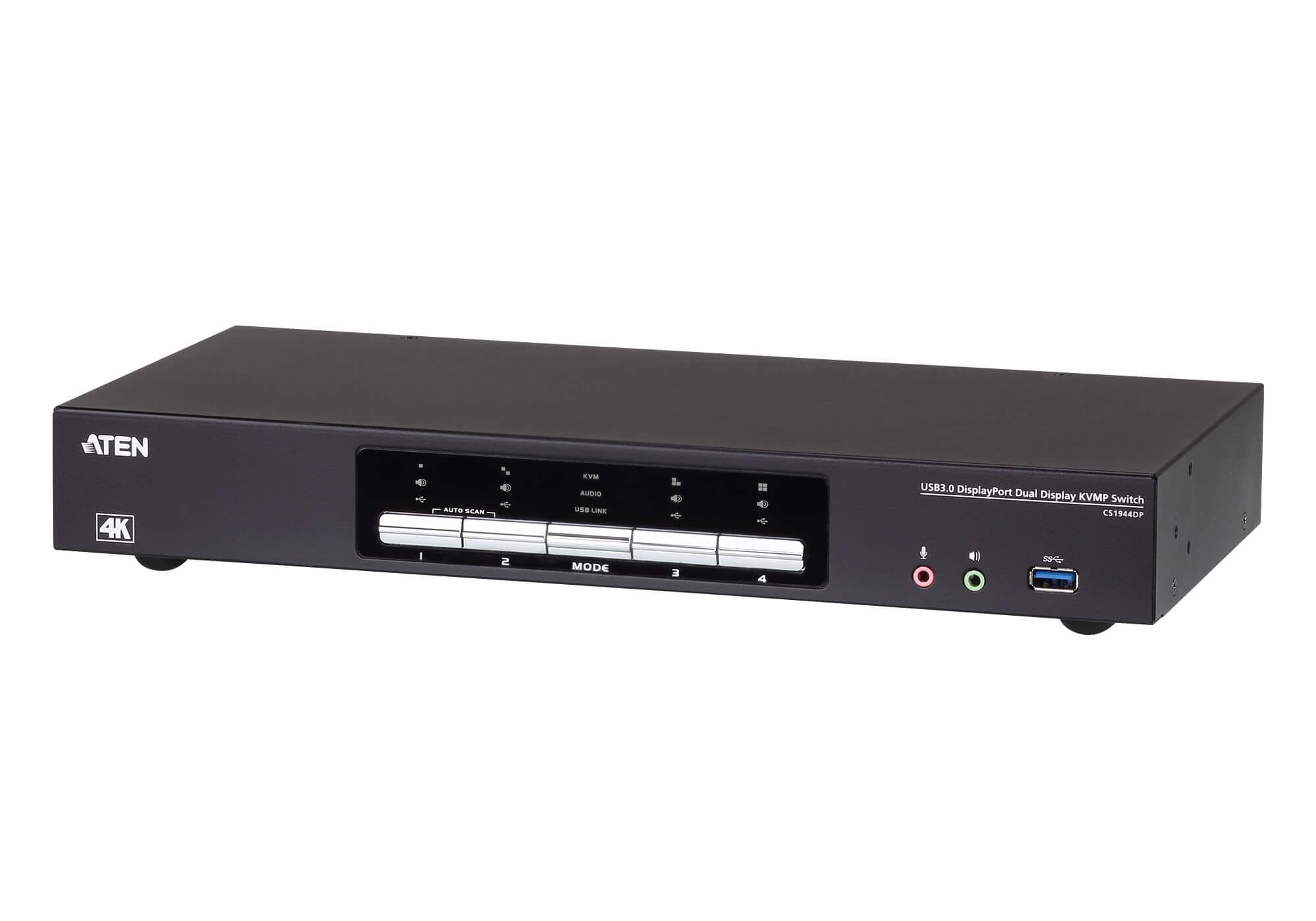 Aten 4 Port USB 3.0 4K Dual DisplayPort KVMP Switch