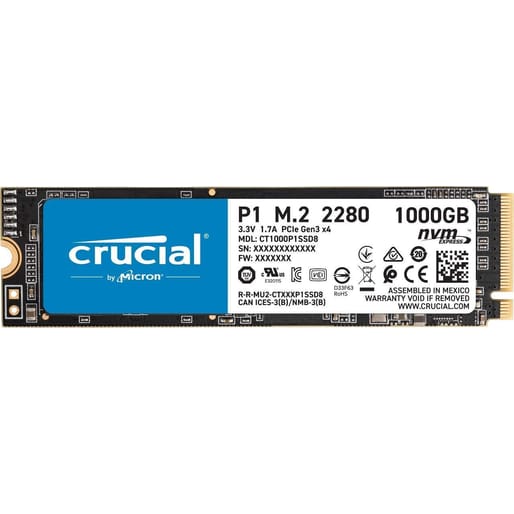 Crucial P1 1TB PCIe NVMe SSD