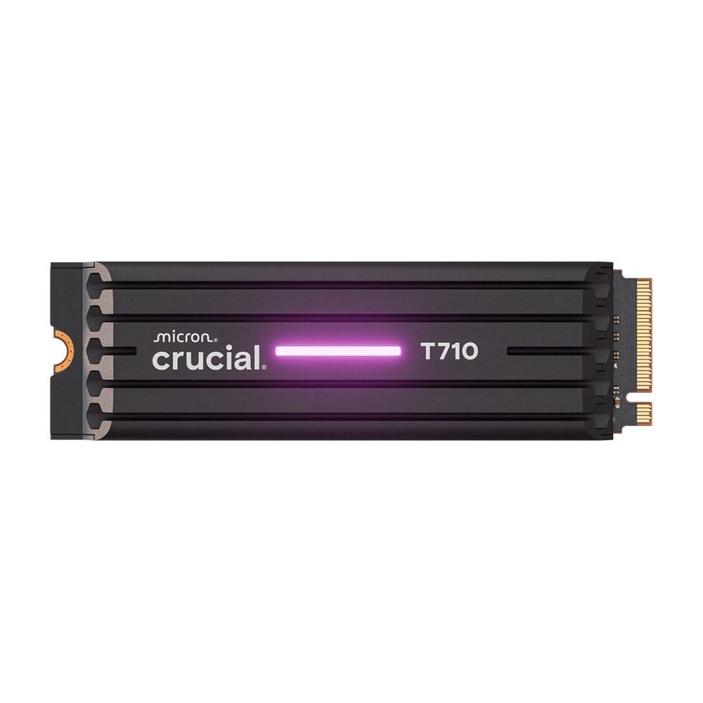Crucial T710 1TB PCIe Gen5 NVMe 2280 M.2 SSD With Heatsink