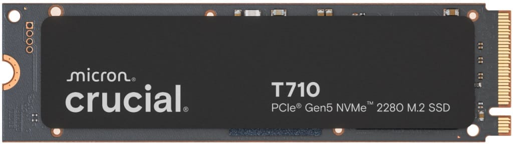 Crucial T710 1TB PCIe Gen5 NVMe 2280 M.2 SSD