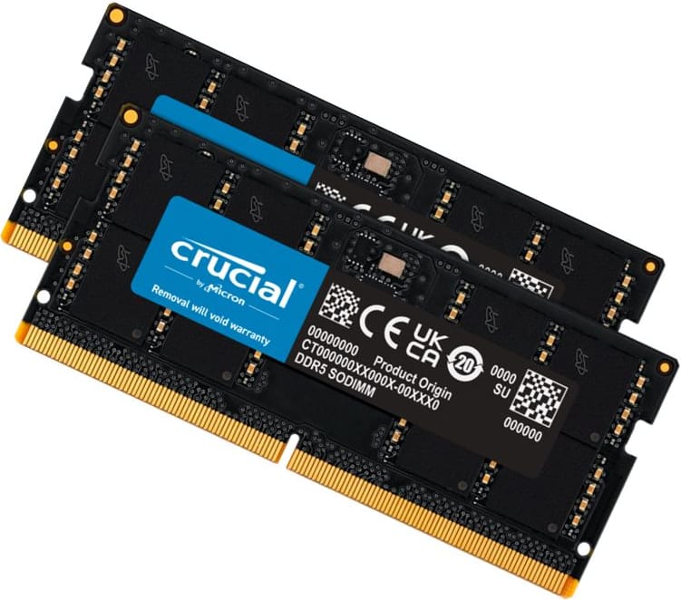 Crucial 32GB(2x16GB) DDR5-5600 SODIMM Memory