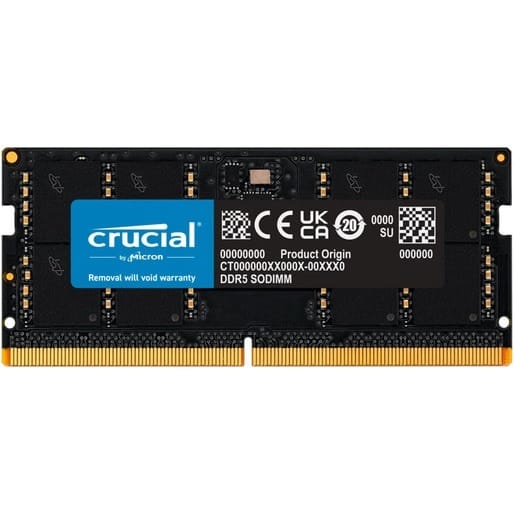 (Ex-Demo) Crucial 48GB(1x48GB) DDR5-5600 SODIMM Memory