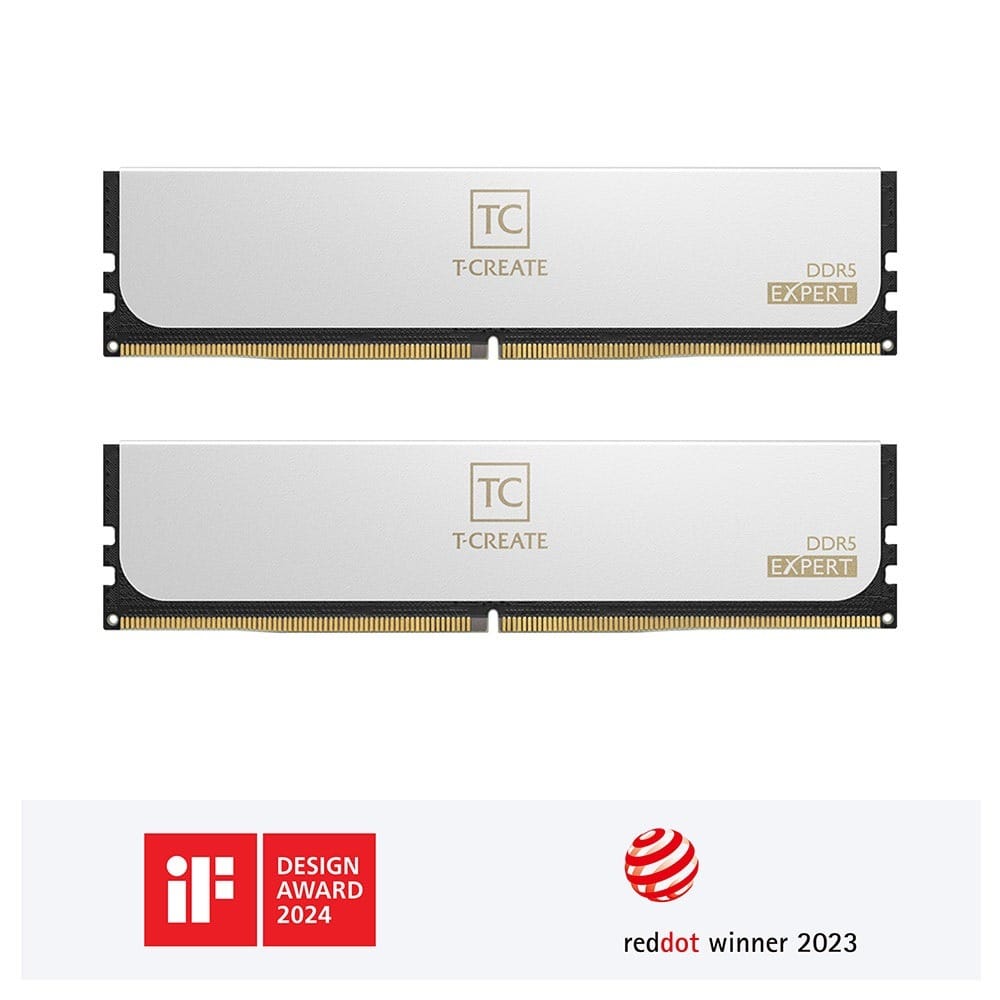 Team T Create Expert 32GB(2x16GB) DDR5-6000 Memory - White