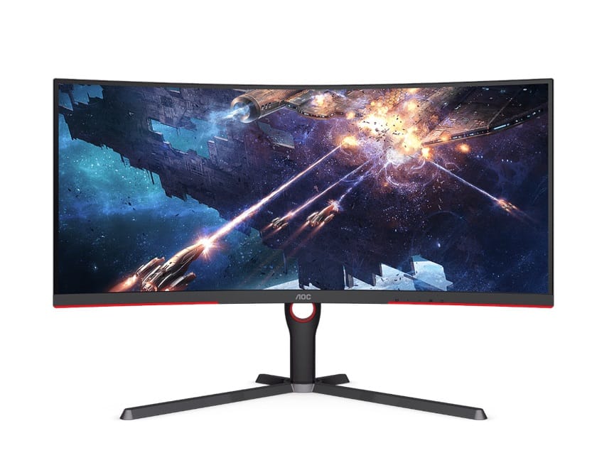 (Manufacturer Refurbished) AOC 34" CU34G3S WQHD 1Ms 165Hz HAS Curve Gaming Monitor