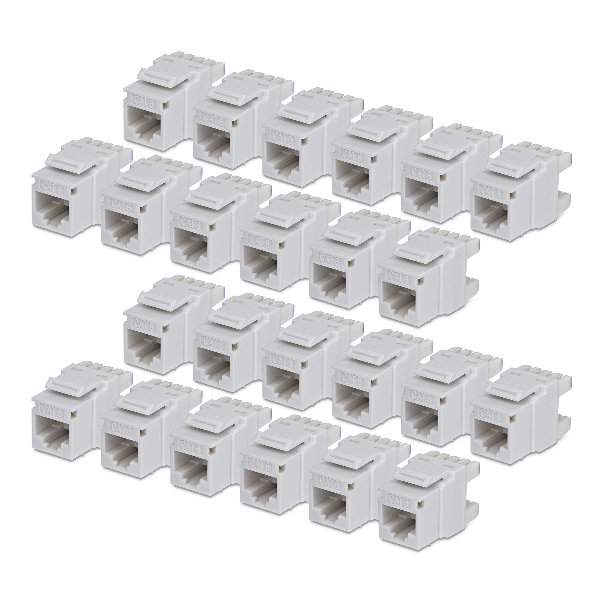 Startech Cat6 Keystone Jack 24Pk 180-Deg 110 PD WH