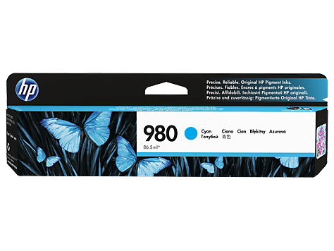 HP 980 D8J07A Cyan Ink Cart