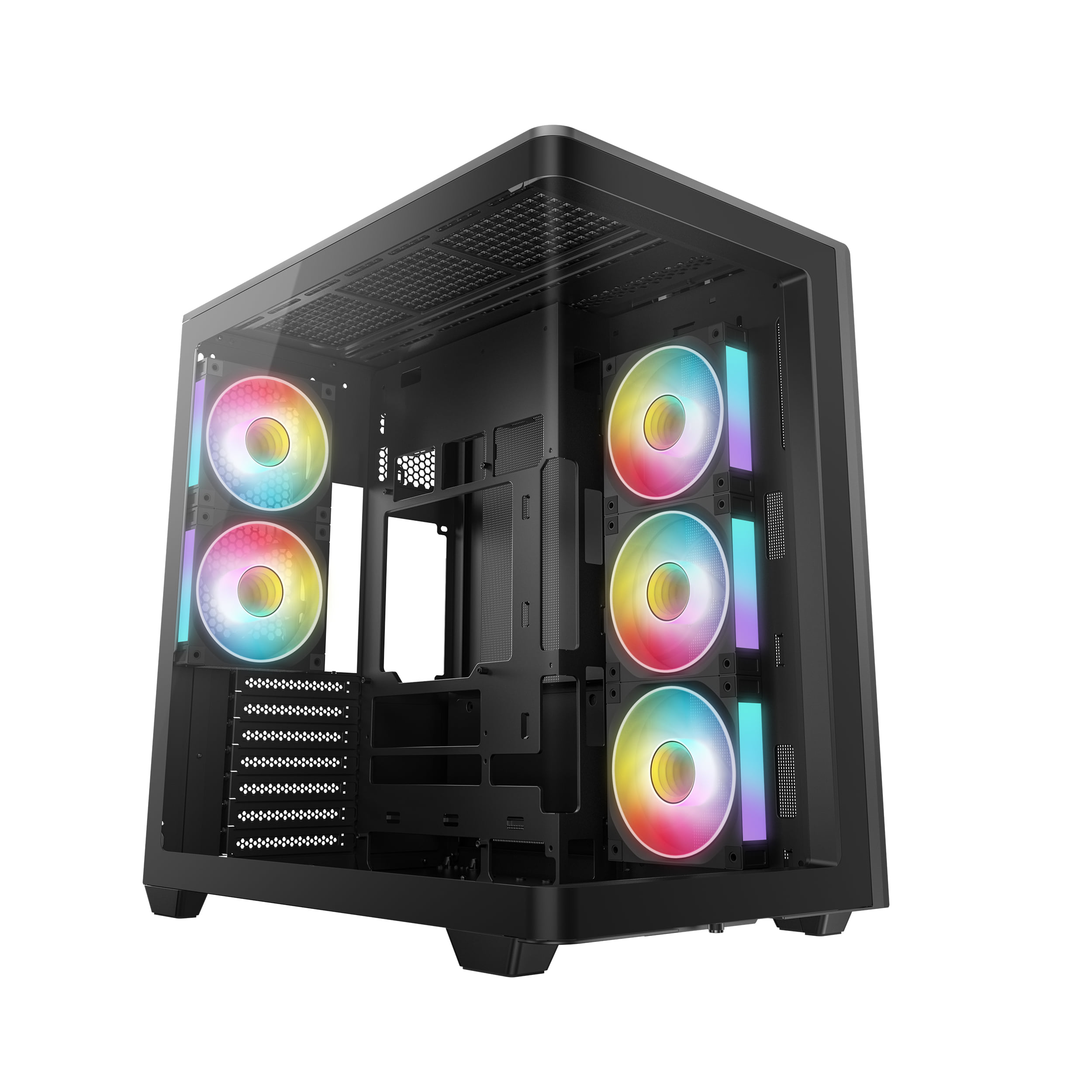 DeepCool CG590U 5F Tempered Glass ATX Mid Tower Case - Black