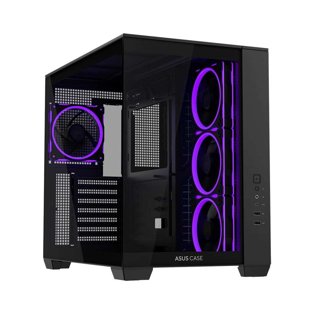 Asus A32 PLUS Tempered Glass ARGB ATX Computer Case - Black